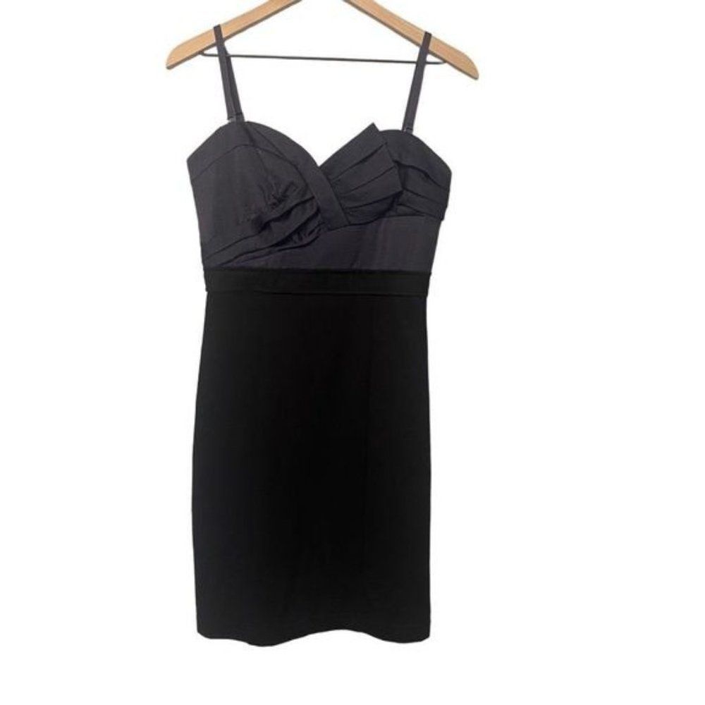 BCBGMaxAzria 6 Black Cocktail Dress Strapless LBD Party Event Small